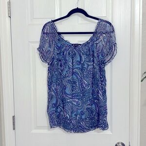 INC Paisley blouse